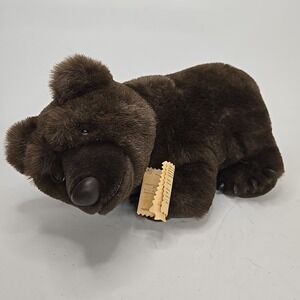 DON JAMES Petagree Collectables Plush Stuffed Brown Bear 17in Commonwealth 1988